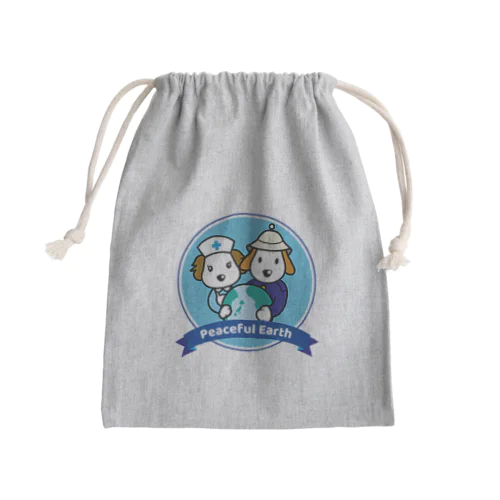 Peaceful Earth Mini Drawstring Bag