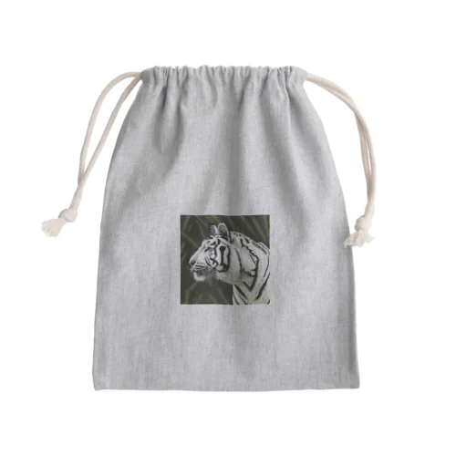 白いトラ Mini Drawstring Bag