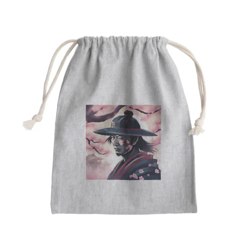 桜とサムライ Mini Drawstring Bag