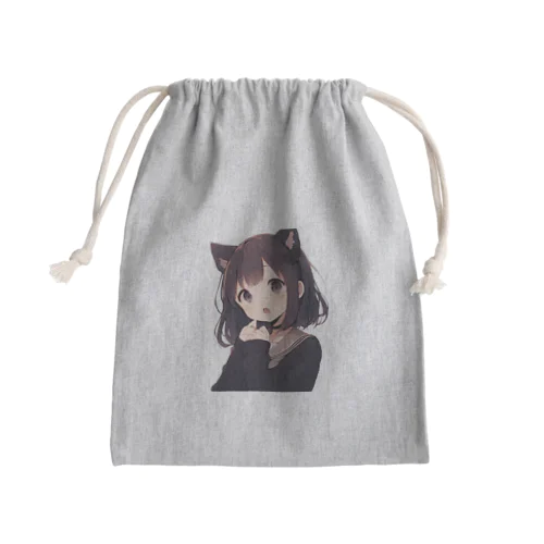 猫耳っ娘 Mini Drawstring Bag