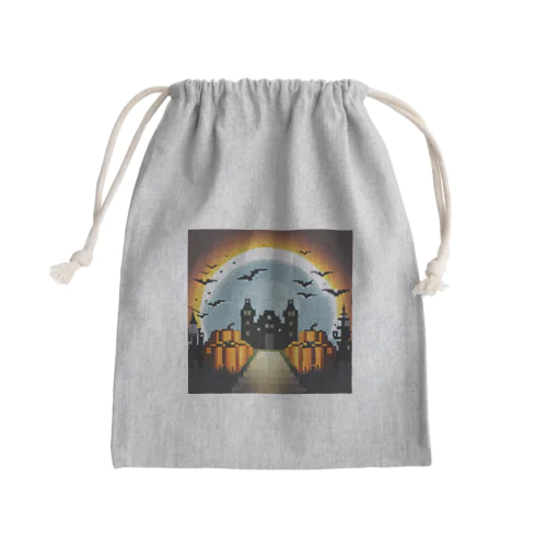 ドット絵のハロウィン城 Mini Drawstring Bag