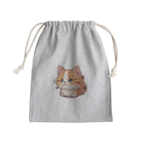 まん丸猫ちゃん Mini Drawstring Bag