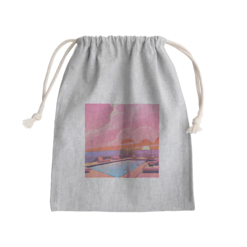 プールサイドノスタルジー Mini Drawstring Bag