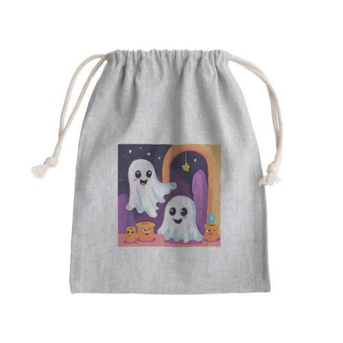 ふわふわおばけちゃん Mini Drawstring Bag