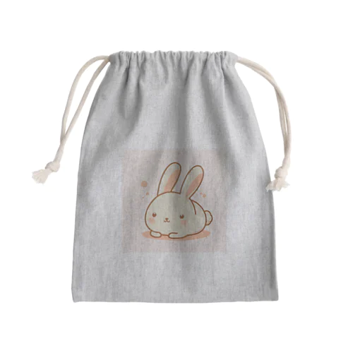 ウサギのシンプルで可愛いカラーイラスト Mini Drawstring Bag