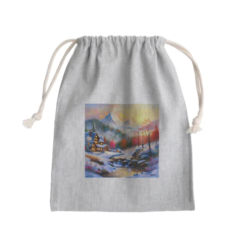 幻想的な雪景色のグッズ Mini Drawstring Bag