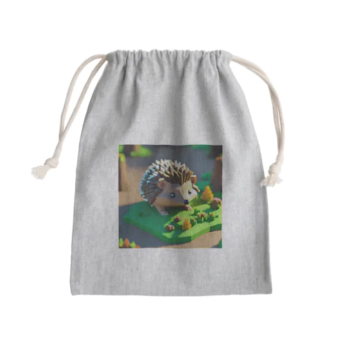 マイクラ的なハリネズミ Mini Drawstring Bag