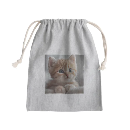 癒される猫のイラスト Mini Drawstring Bag