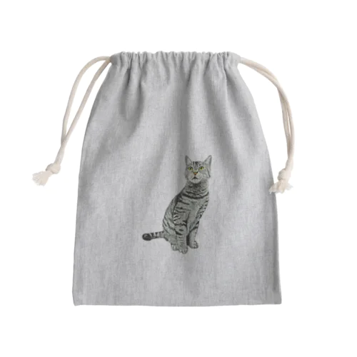 キジトラ猫ちゃん文字ナシ Mini Drawstring Bag