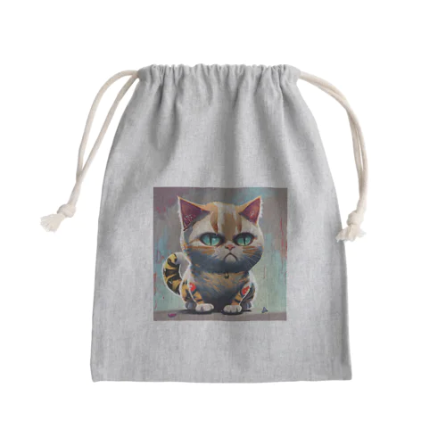 猫のタイガーくん Mini Drawstring Bag