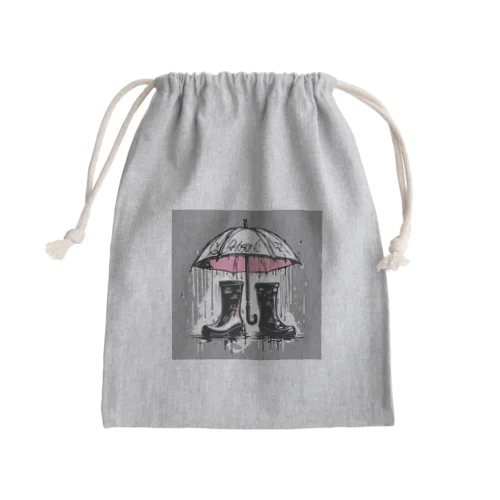 雨の日 Mini Drawstring Bag