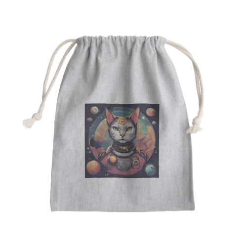 にゃんこ宇宙の彼方へ Mini Drawstring Bag