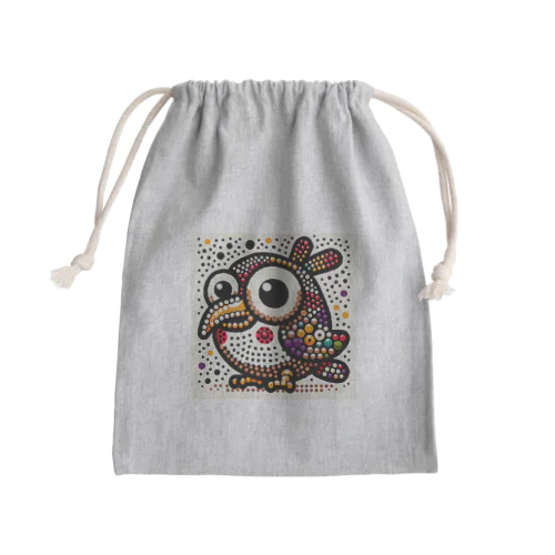 ビーズ　小鳥さん Mini Drawstring Bag