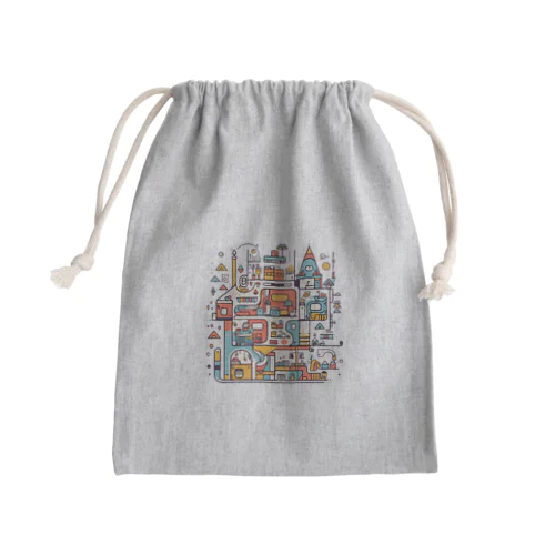 ポップな建物２ Mini Drawstring Bag