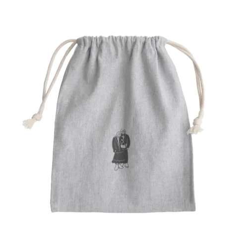 白黒ダイカット Mini Drawstring Bag