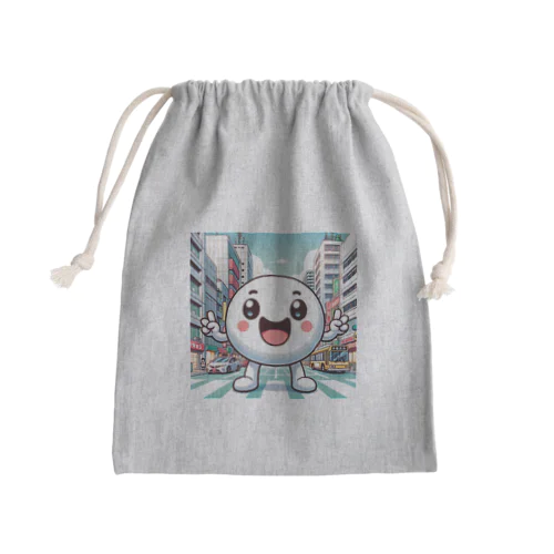 ワタまる Mini Drawstring Bag