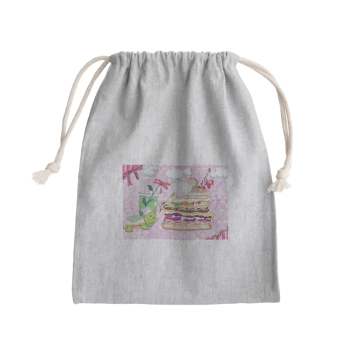 かめろんぱんけーき Mini Drawstring Bag