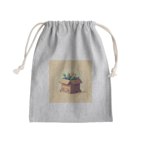 ダンボールの可愛いイラスト Mini Drawstring Bag