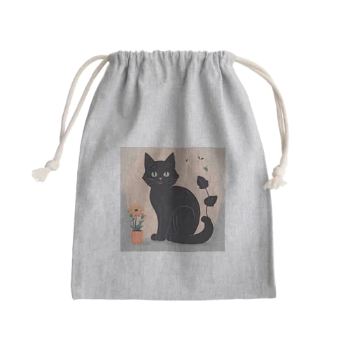 悪だくみ黒猫のグッズ Mini Drawstring Bag