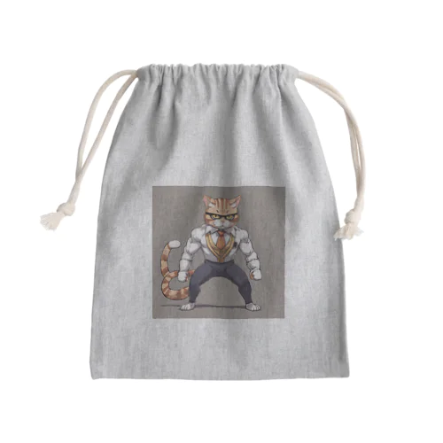 ネコサラリーマン Mini Drawstring Bag