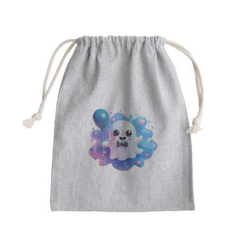 可愛いおばけ『ケケ』くん Mini Drawstring Bag