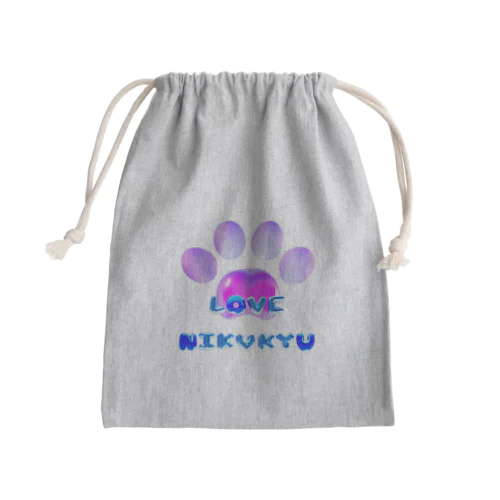 LOVE NIKUKYU -肉球好きさん専用 ブルーピンクバルーン - Mini Drawstring Bag