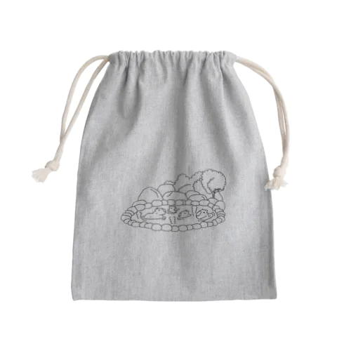 カピバラだって温泉に入る！♨︎シンプルカピバラグッズ Mini Drawstring Bag