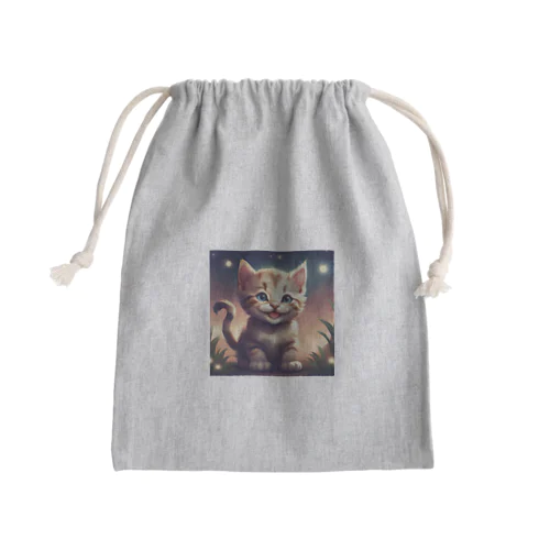 笑顔の子猫グッズ Mini Drawstring Bag