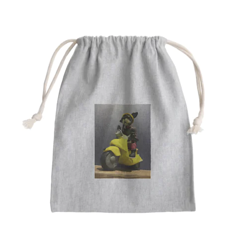 犬の散歩 Mini Drawstring Bag