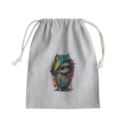 ちびネコ Mini Drawstring Bag