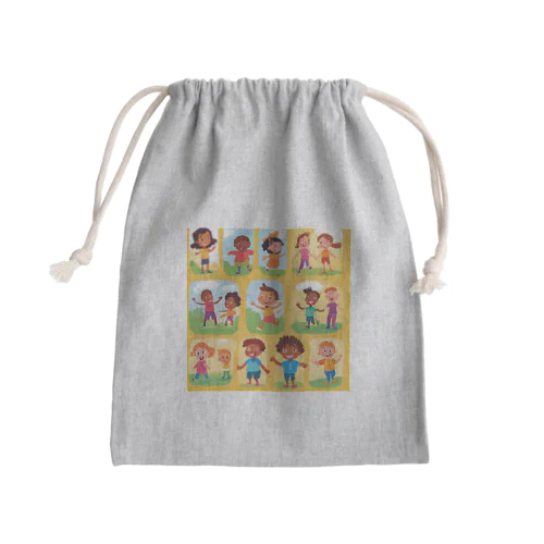 子供たちの成長 Mini Drawstring Bag