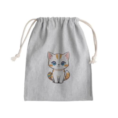 ふんわり癒しのモフモフ猫 Mini Drawstring Bag