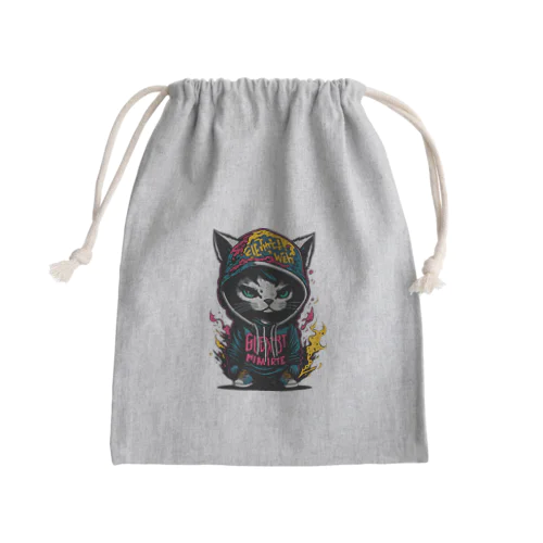 ちびネコ Mini Drawstring Bag