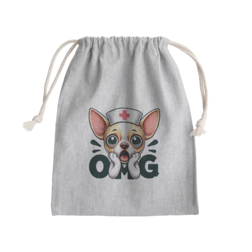 看護師チワワ10 Mini Drawstring Bag