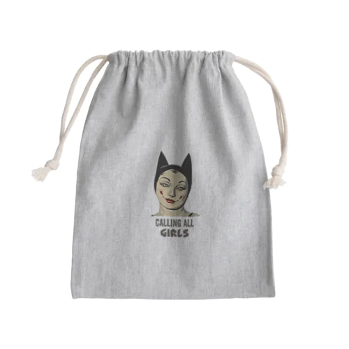 Calling All Girl Mini Drawstring Bag