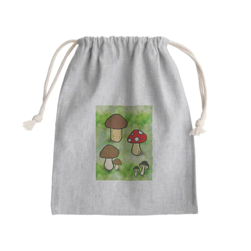 キノコまみれ Mini Drawstring Bag