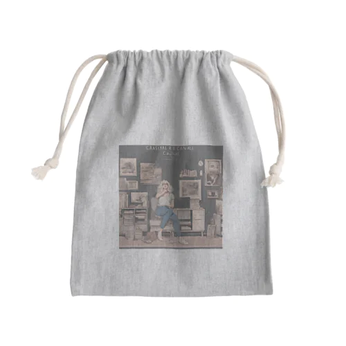 ノドに何か Mini Drawstring Bag