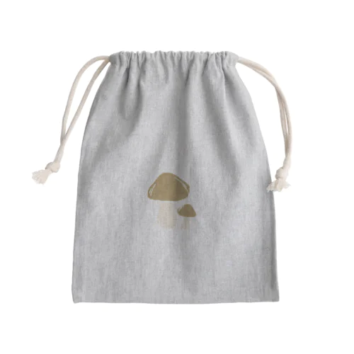 寄り添うきのこ Mini Drawstring Bag