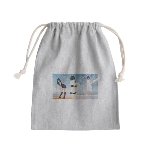 三人娘のグッズ Mini Drawstring Bag