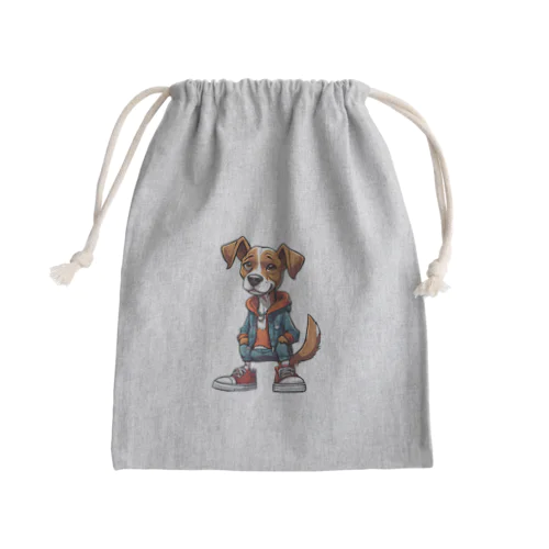 おしゃれな犬 Mini Drawstring Bag