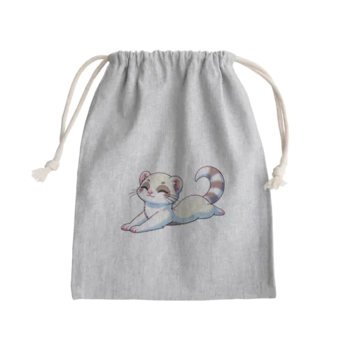 のんびりフェレットちゃん🐾 Mini Drawstring Bag