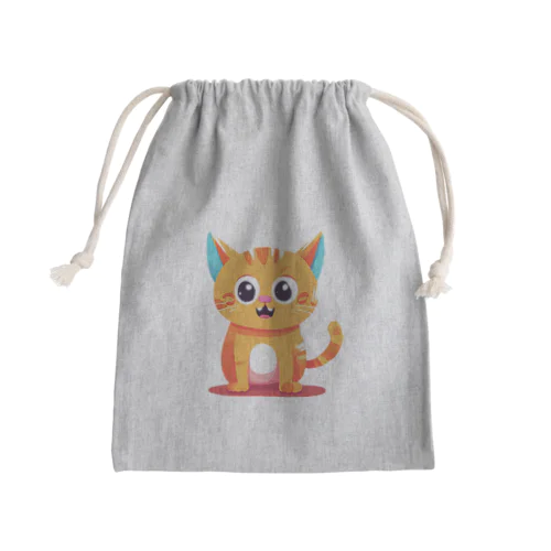 かわ猫(*ΦωΦ*) Mini Drawstring Bag