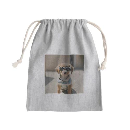 かっこつけの子犬のグッズ Mini Drawstring Bag