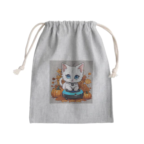 ハロウィンと白猫10 Mini Drawstring Bag