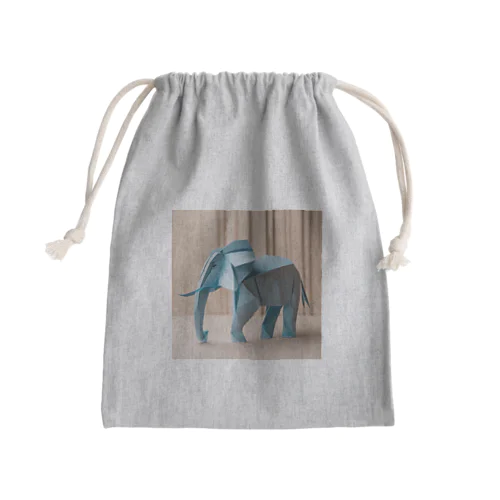 象（折り紙風アート） Mini Drawstring Bag