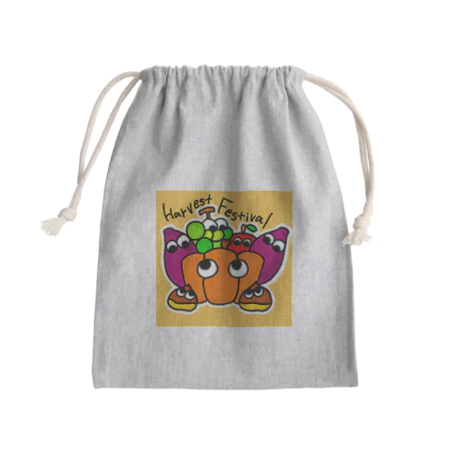 秋の収穫祭 Mini Drawstring Bag