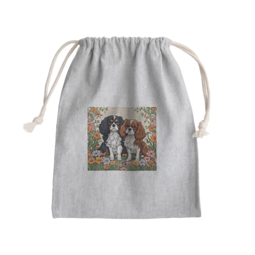 仲良しキャバリアちゃん Mini Drawstring Bag