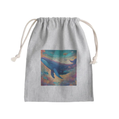 クジラさん Mini Drawstring Bag