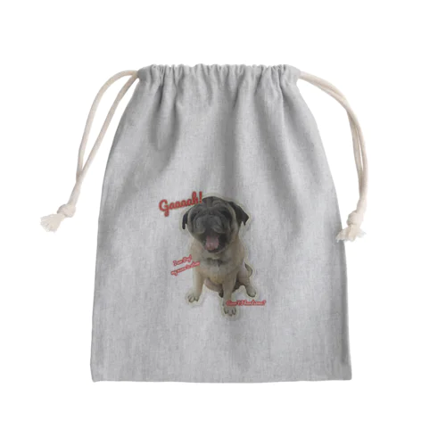 I am Pug!　 Mini Drawstring Bag