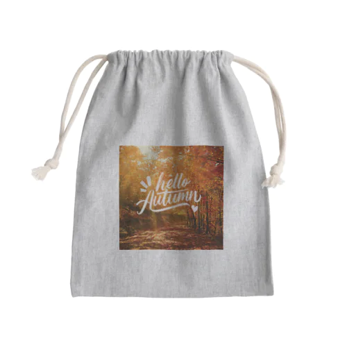 HELLO AUTUMN Mini Drawstring Bag